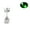 Green, variant on 1Pc Women Stud Earrings Cubic Zirconia LED Female Square Luminous Stud Earrings for Party Copper Pink