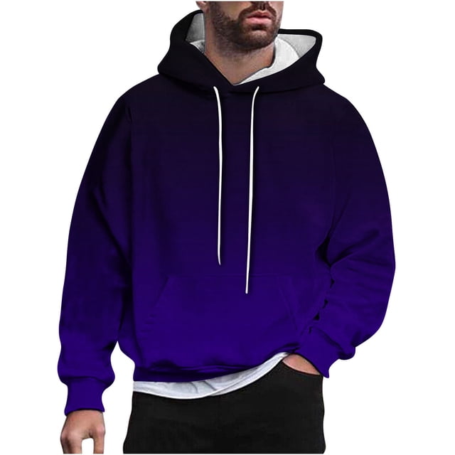 Rbaofujie Chandail en Molleton pour Hommes Mode Décontractée Chandails en Molleton à Capuche Col Rond Imprimé Chandail Manches Longues Hauts Chandail en Molleton Chandail à Capuchon pour Hommes