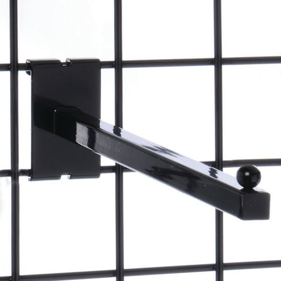 Grid Walls Straight Arms Black 12"L