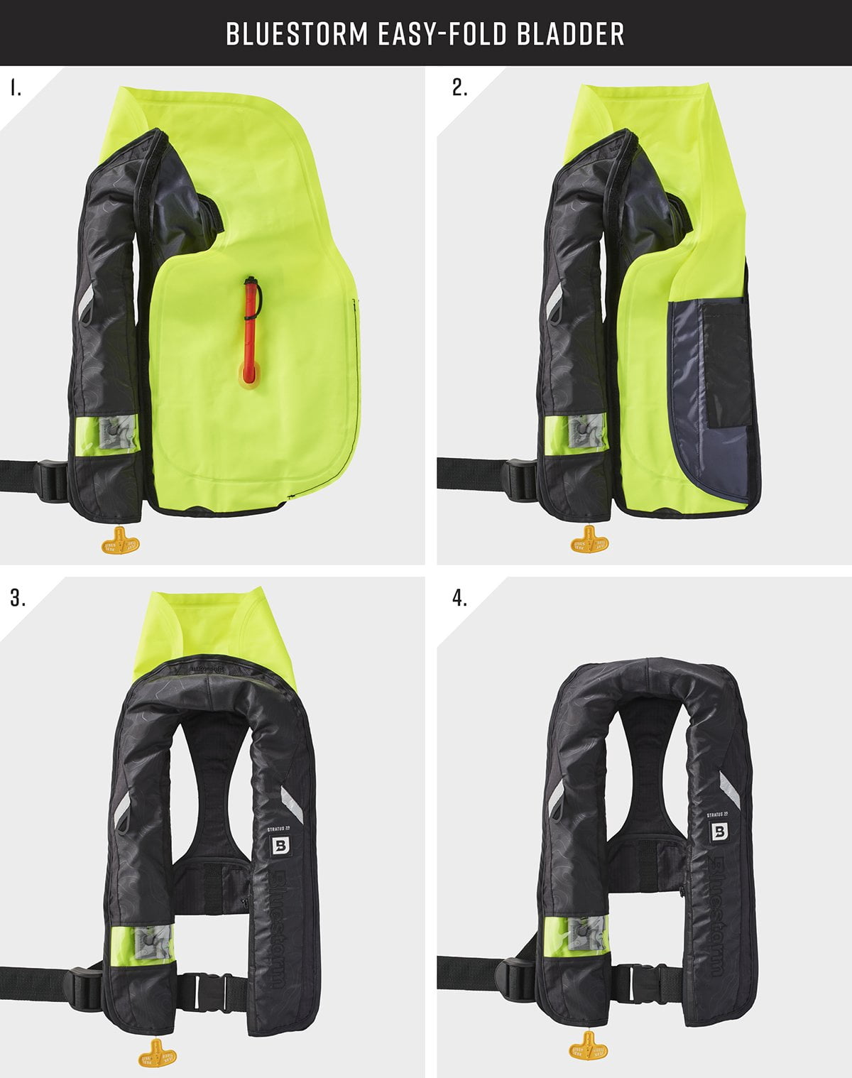 Bluestorm Arcus 40 Automatic/Manual Inflatable PFD Life Jacket for Adults (HD Orange) | US Coast Guard Approved