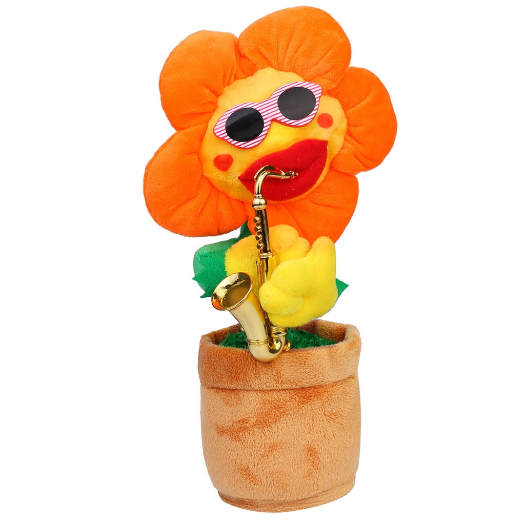 〖Hellobye〗60 Songs Singing and Dancing Flower with Saxophone Plush