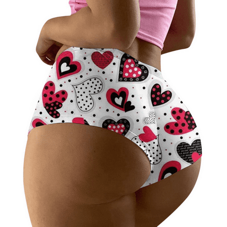 Fulorrnie Underwear for Women Breathable Hiphuggers Seamless Comfort Panties Cute Waistband Bikini Stretchable Panty  Hot Pink  XXL