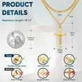 thumbnail image 5 of VNOX 2 Pcs Crucifix Cross Necklace for Men, Layered Stainless Steel Pendant Rope Chain,Gold Crucifix Necklace, Jesus Cross Necklaces Religious Gifts for Men, 5 of 7