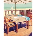 thumbnail image 2 of Hokiten Outdoor Tablecloths with Umbrella Hole & Zipper, Ocean Beach 60 x102 Inch Rectangle Tablecloths, Starfish Sea Waves Coastal Seaside Sand Waterproof Table Cloth, Patio/Pool Table Covers, 2 of 7