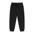 thumbnail image 7 of HAOTAGS Fleece-Lined Sweatpants for Boys & Girls Elastic Waist with Functional Side Pockets, Warm & Stretchy Joggers Black Size 9, 7 of 7