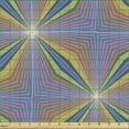 thumbnail image 2 of Geometrical Sofa Upholstery Fabric by the Yard, Colorful Jumble Square Forms Optical Illusion Burst Ray Stripes Quirky Pattern, Decorative Fabric for DIY and Home Accents, Multicolor by Ambesonne, 2 of 5