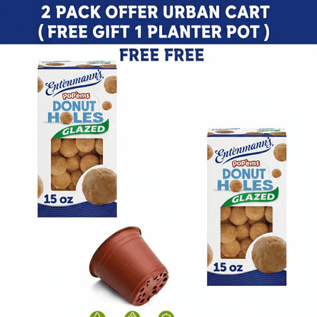 ( 2X )Entenmann s Pop ems Glazed Donut Holes ( With Disposable Planter 1 Pot ) Free Gift Urban Cart ( 2X )Entenmann s Pop ems Glazed Donut Holes ( With Disposable Planter 1 Pot ) Free Gift Urban Cart