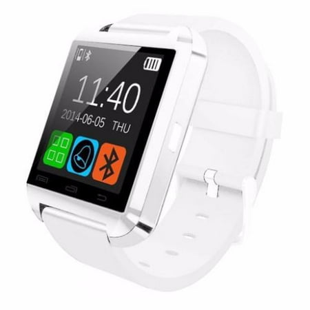 Lg Watch Phone Amazingforless T-9 Premium White Bluetooth Smart Wrist Watch Phone mate for Android Samsung HTC LG Touch Screen with Camera ()