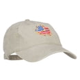thumbnail image 5 of Elephant USA Flag Embroidered Washed Buckle Cap - Stone OSFM, 5 of 5