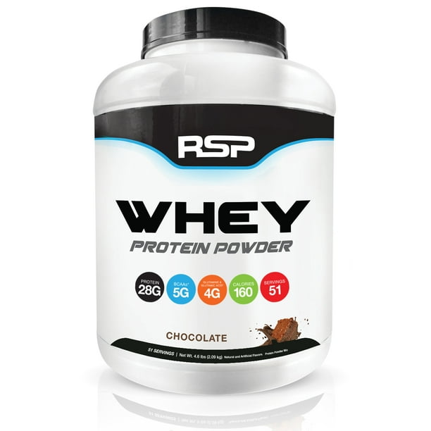 RSP Whey Protein Powder, Chocolate, 28g Protein, 5 Lb (Multiple Flavors