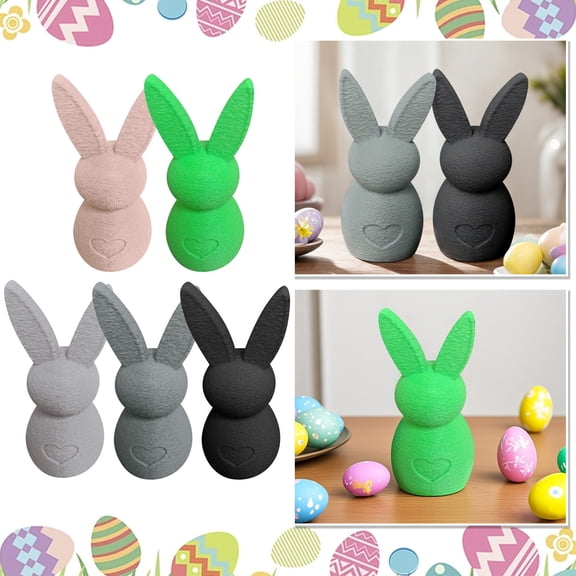 Easter Decor 5.39" Easter Bunny Decorations Easter Bunny Cute Easter Bunny Statue Standing Easter Bunny Spring Table Decorations Interior Decoration Bunny Decor Easter Home And Party Decorations