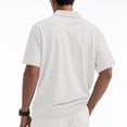 thumbnail image 4 of YABCSAZ Men's Athletic Shirts Short Sleeve Casual Shirts V Neck Regular Fit Tops Dress Shirts for Hiking Fishing, Summer Wedding Shirt with Pocket Flex Relaxed Men's Shirts, 4 of 9