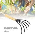 thumbnail image 3 of Gardening Hand Rake Carbon Steel Hand Rake Soil Tiller Small Leaf Rakes for Cultivating, Loosening Soil Spreading Mulch, 3 of 7