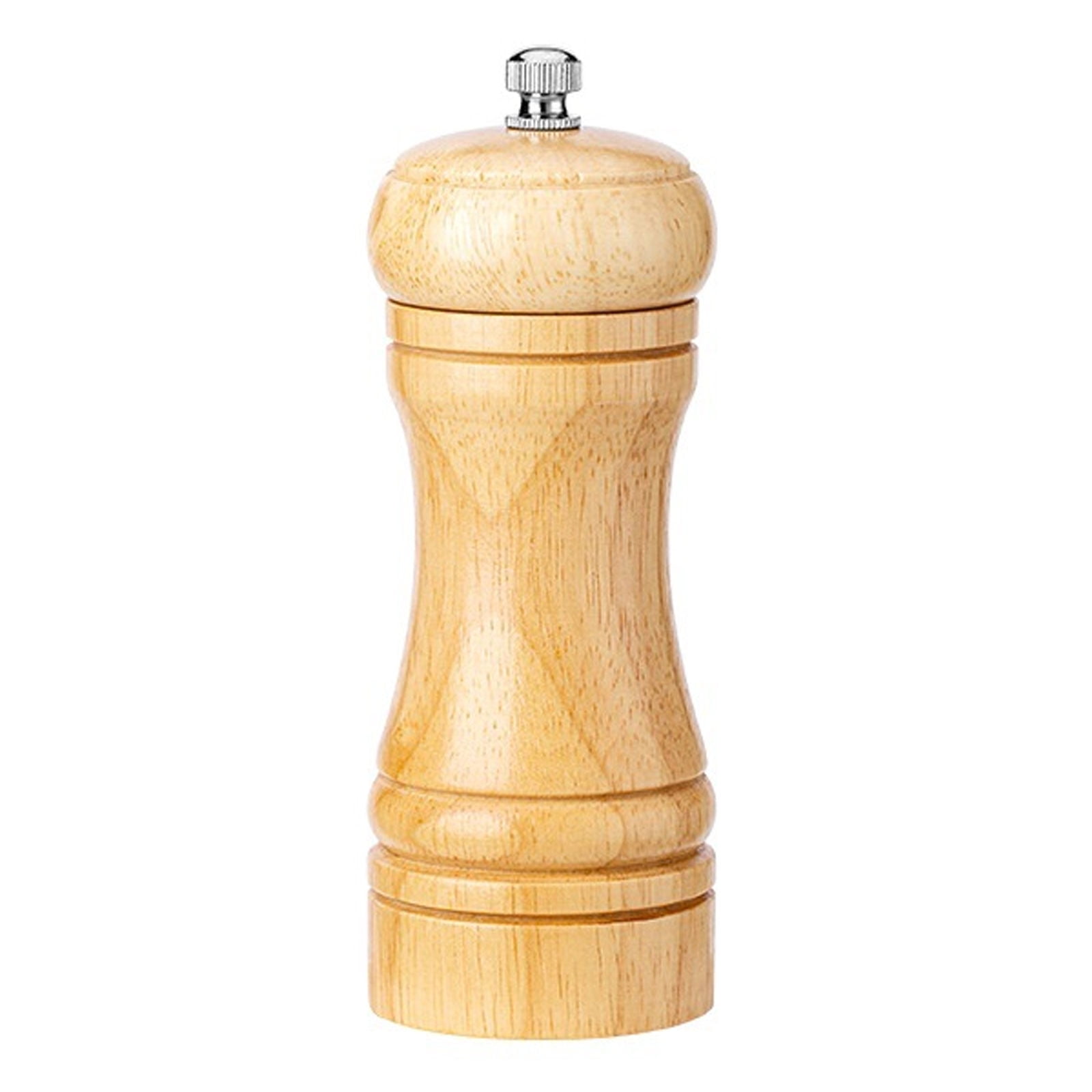Rubber Wood Pepper & Salt Grinder,Adjustable Coarseness Wooden