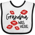 thumbnail image 3 of Inktastic Grandma Was Here Red Kisses Boys or Girls Baby Bib, 3 of 4