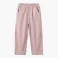 thumbnail image 5 of Falkdiz Boys Pants Outdoor Straight Leg Pockets Winter Sport Relaxed fit Pantalones Trousers for Boys Elastic Waist, Pink, Size: 11-12 Years, 5 of 6