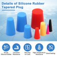 thumbnail image 3 of 110pcs Silicone Rubber Tapered Plug, High-temperature Resistant Rubber Stoppers For Hole Plugs, Spr, 3 of 4