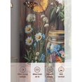 thumbnail image 3 of Butterfly Floral Sheer Curtains for Living Room Bedroom Country Daisy Wildflower Brown Barn Door Sheer Curtains 63 Inch Long 2 Panels Set Light Filtering Curtain Window Treatments Drapes, 3 of 6