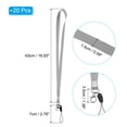 thumbnail image 2 of Uxcell Office Neck Lanyards with Swivel Hook Clip Detachable Buckle for ID Badge Keys, Grey 20 Pack, 2 of 5