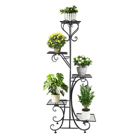 41.73 in. Tall Metal European Style Plant Stand with 5 Trays