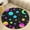 Flannel-3, variant on Colorful Paw Prints Round Area Rugs for Bedroom Living Room, 3FT Soft Indoor Circle Carpets, Carpet Home Decor Floor Mat