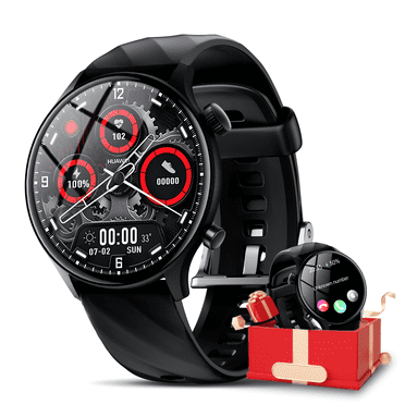 Smart Watch for Android and iPhone, IP68 Waterproof Smartwatch for Women Men 180  Sports Modes 1.39-inch Fitness Tracker, Smart Watch with Bluetooth Call(Answer/Make Calls), for Gift Black