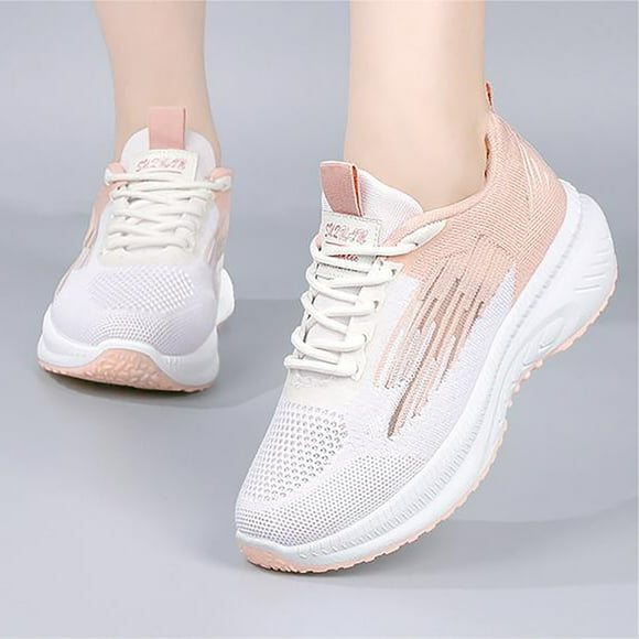 iTNHFP Womens Walking Sneakers Women's Shoes Comfortable Soft Sole Lightweight Mesh Breathable Color Casual Sneakers
