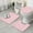 Light Pink Butterfly, variant on Purple Orange White Butterfly Pattern Bathroom Rugs Sets 3 Piece,Toilet Cover Set,Absorbent Non Slip Bathroom Mats Sets with U-Shaped Contour Rug Toilet Rug Set