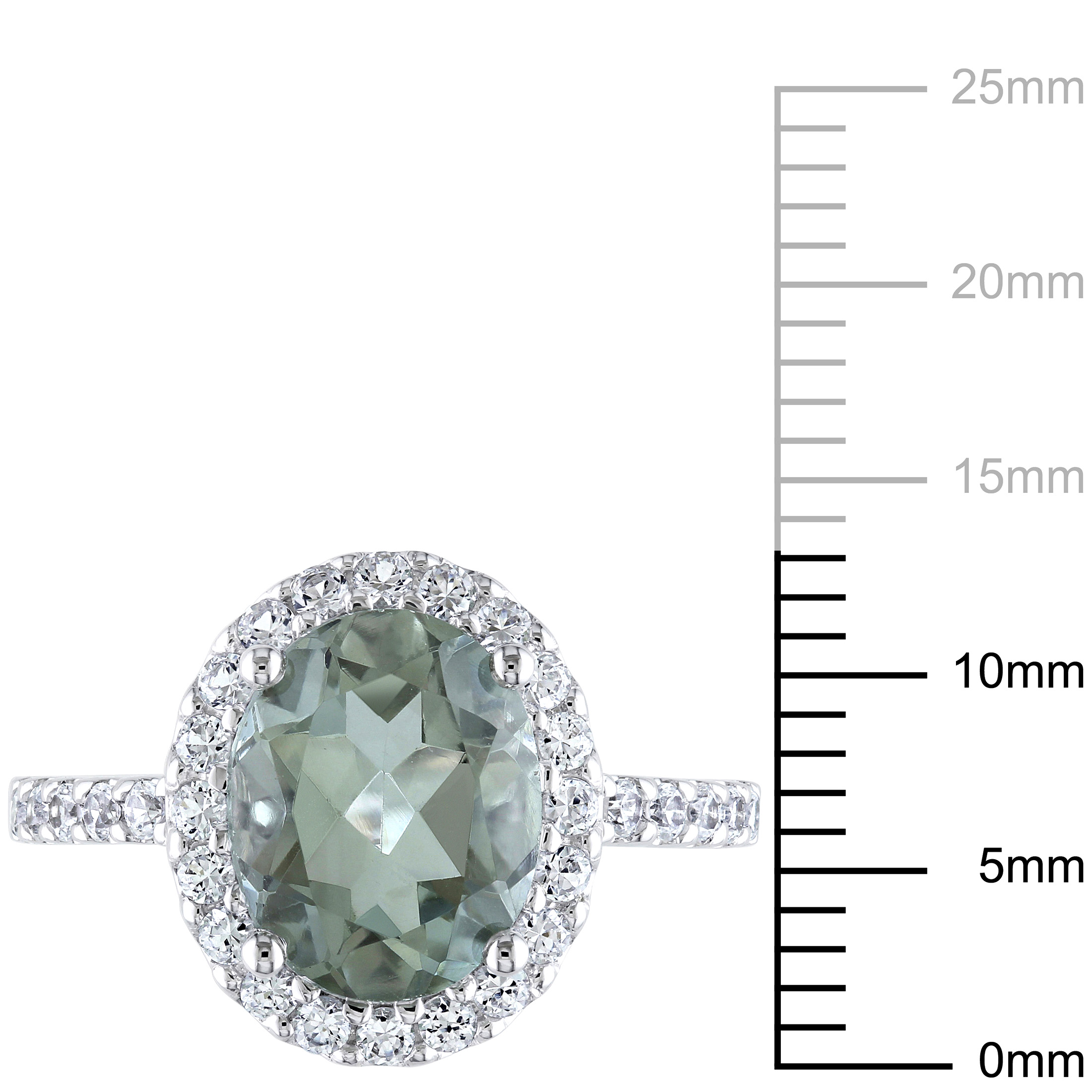 Everly Women's Created Sapphire and Created Quartz 10k White Gold Ring