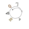 thumbnail image 2 of Delight Jewelry Silvertone Small ''Lil Sister'' Heart with Clear Crystal Multi-Colored Crystal Love Charm Bracelet, 2 of 5