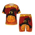 thumbnail image 1 of Easygdp Halloween Pumpkin for Short-Sleeve Tee and Sleep Short Pajama Set for Kids, 2-piece-Small, 1 of 6