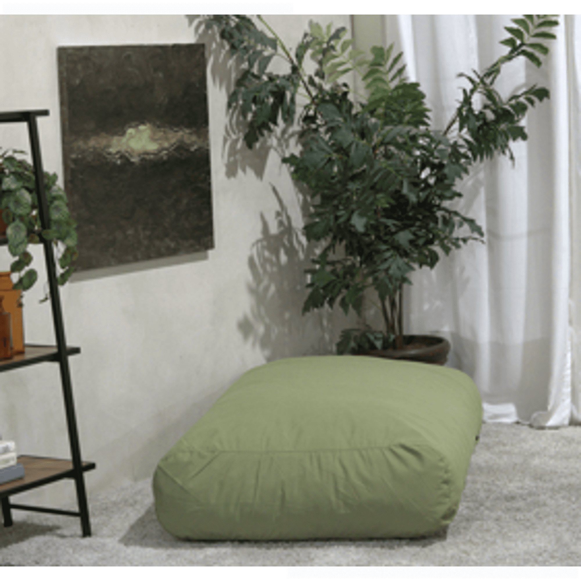 Kasper 6'x3' Water Resistant Rectangle Bean Bag Chair for Adults | Green | Waterproof Fabric