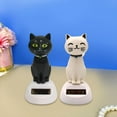 thumbnail image 4 of XIBUFE 2Pcs Solar Dancing Toys Cat Figurine Ornaments Figures Bobble Head for Window Desk Mini Cat Figurines, 4 of 7