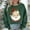 Green-1, variant on Women's Christmas Sweatshirt Long Sleeve Crewneck Croppde Santa Printed Pullover Top Green-1 XL