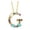 G, variant on Necklace Women Large Initial Colorful Rhinestones Gold Plated Necklace 26 Letter Pendant Necklace for Woman Necklace Simple Small Cute Aesthetic Non Tarnish Waterproof Necklaces Easter Jewelry Gifts