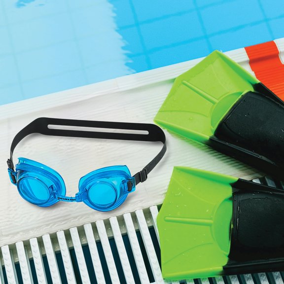 Swim Central Anti-Leak Adjustable Swimming Pool Goggles - 7" - Blue