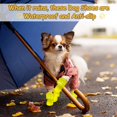 thumbnail image 4 of 12 Piezas de Botas Impermeables para Perros Zapatos para Cachorros Botas de Lluvia Antideslizantes de Color Caramelo Botas para Mascotas Adecuadas para Perros pequeños y medianos Nieve y Lluvia Talla S Rojo Verde, 4 of 5