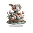 thumbnail image 3 of Xihbxyly Decoración de Conejito de Pascua, Adorno de Conejo Acrílico Caprichoso, Diseño Ligero y Duradero, Centro de Mesa Versátil, Decoración para Bodas y Celebraciones Navideñas, Encantador Detalle, 3 of 7