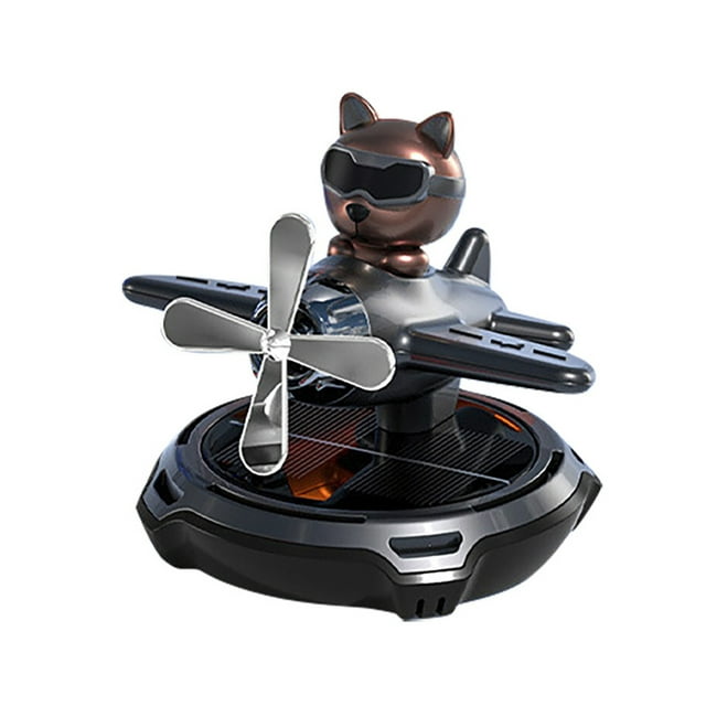 BKER Solar Powered Air | Rotating Cartoon Shape Solar Energy Car Air Purifier Airplane Perfume Ornament For Workplace Desk