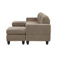 thumbnail image 4 of Hommoo Corduroy U shape Modular 4-Seat Sectional Sofa with Movable Ottoman, Living Room Furniture Set for Home, Camel, 4 of 9