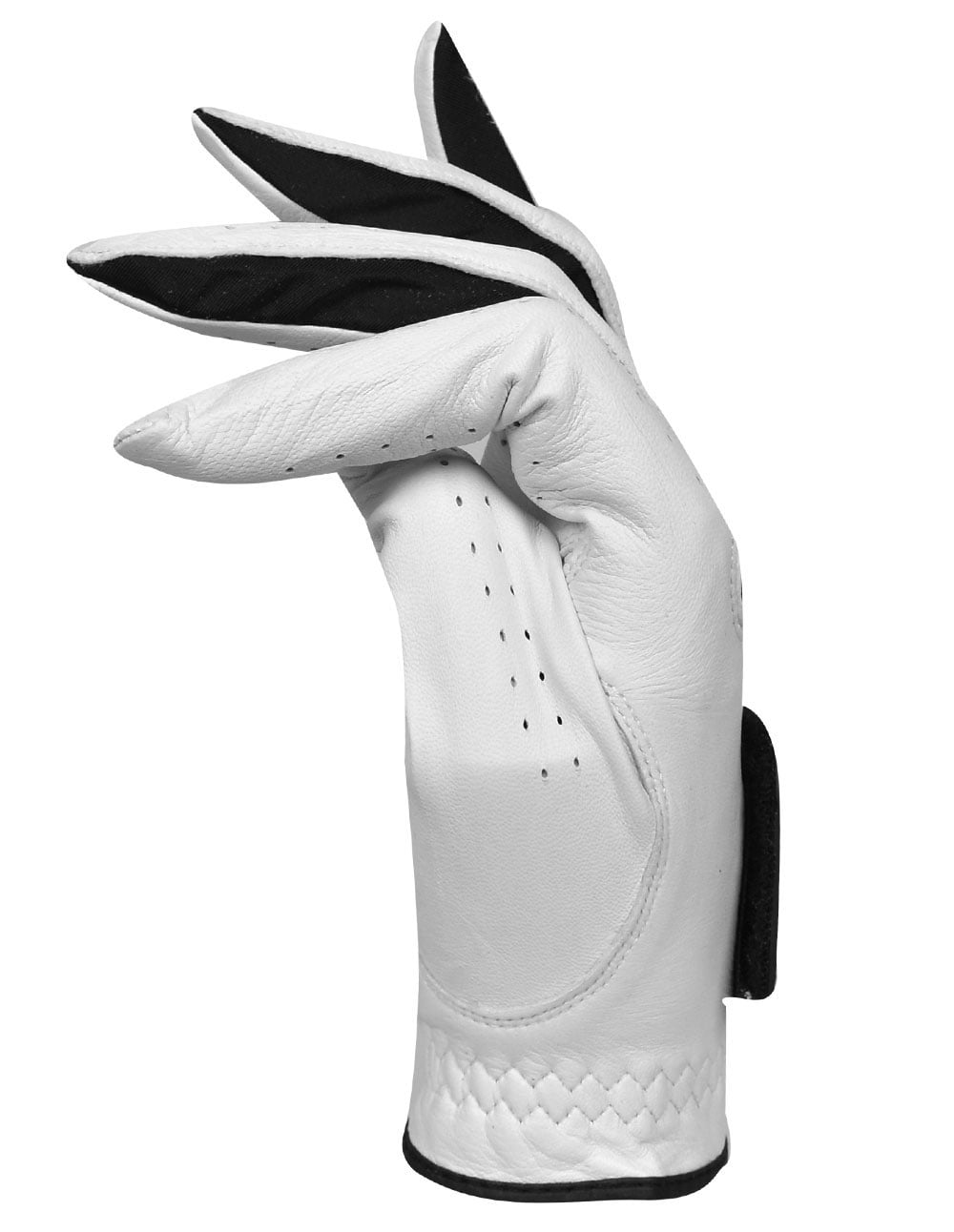 Rock Bottom Golf MRH Cabretta Leather Glove (5-Pack) White/Black Small