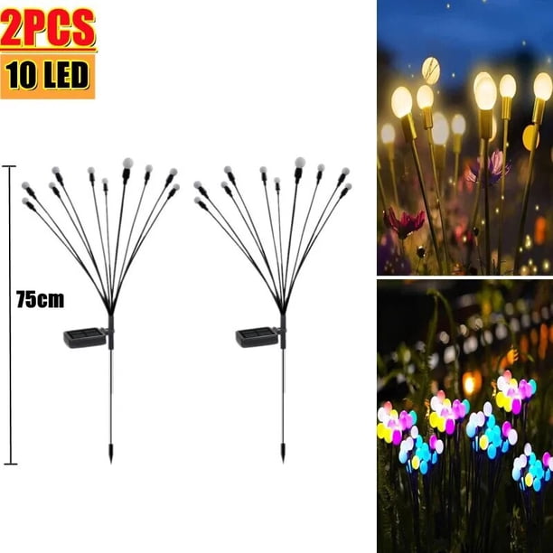 Luz LED Solar para exteriores, lámparas de césped de luciérnaga de fuegos artificiales, decoración de jardín impermeable, luces de paisaje, hogar de campo, decoración de balcón