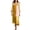 Yellow, variant on SAWOBUUN Womens Boho Striped Shirt Dress 3/4 Sleeve Color Block Button Maxi Dress Loose Fit Casual Beach Sundress