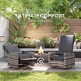 thumbnail image 4 of CoSoTower Outdoor Rattan Wicker Lounge Chair with Footrest & Soft Cushion for Patio, Garden, Backyard, Grey, 4 of 7