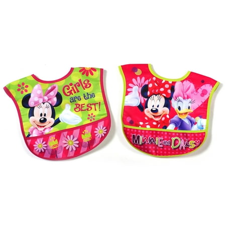 Disney 2 Pk. Minnie Mouse Nylon Bibs