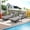 Light Gray, variant on Leumius Outdoor Chaise Lounge Chair Set of 2,Wicker Reclining Lounge Chair with Cushions and Backrest Adjustable to 150° for Outside Pool Patio,Beige