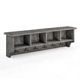 thumbnail image 1 of Pomona 48 Metal and Wood Entryway Coat Hook with Storage Cubbies in Slate Gray, 1 of 8