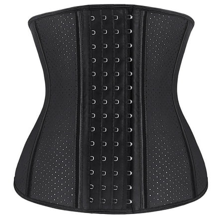 

YIANNA Waist Trainer for Women Latex Underbust Waist Corsets Cincher Hourglass Body Shaper Black-XS