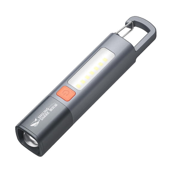 Super Bright LED Flashlight With Hook Camping Light USB Rechargeable Emergency Flashlight Spotlights Light