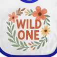 thumbnail image 4 of Inktastic Wild One Floral First Birthday Boys or Girls Baby Bib, 4 of 4